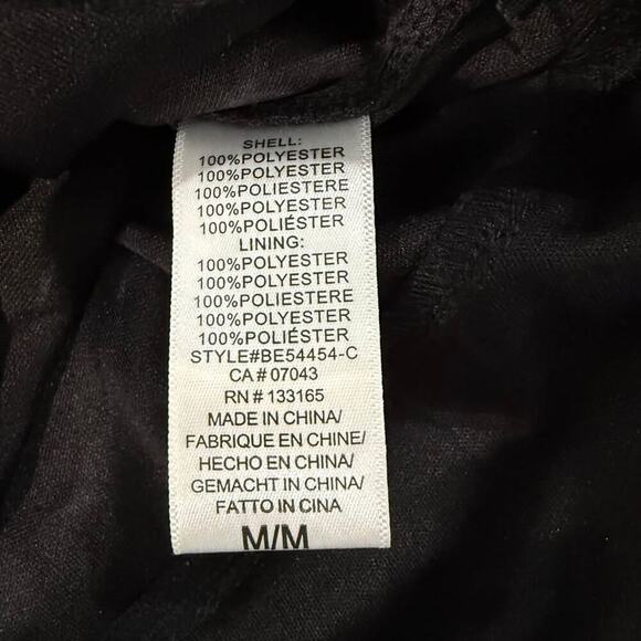 Altar’d State NWT Star Print Mini Dress Women’s Medium Black/Silver Ruched Sides - Picture 5 of 9